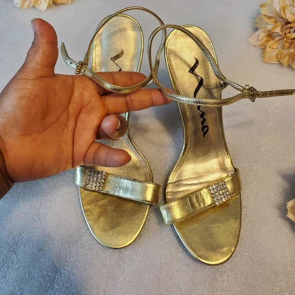 Nina wedges heels color gold good condition - Picture 4 of 12
